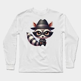 Cute Trash Thief Racoon Long Sleeve T-Shirt